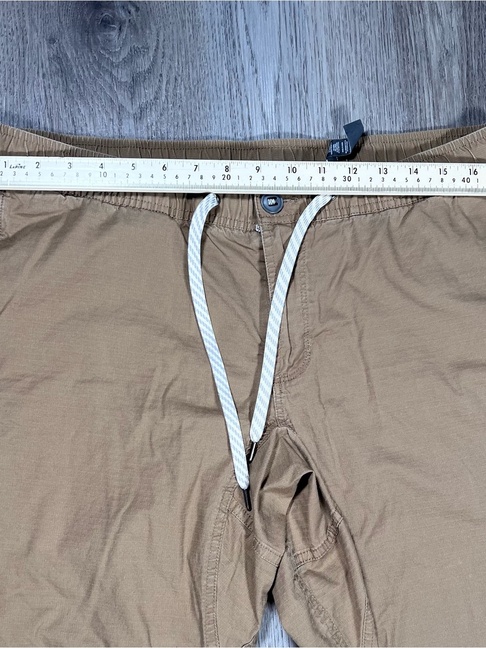 Vuori Ripstop Climber Pant Mens XL Khaki Stretch V412 Drawstring Elastic Waist - Picture 4 of 7